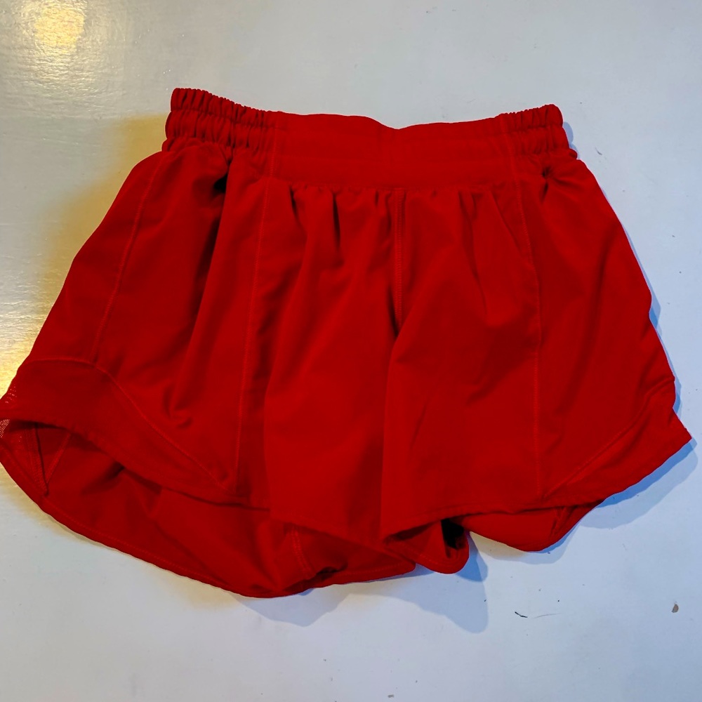 Lululemon shorts. Color red. Size 2 tall.